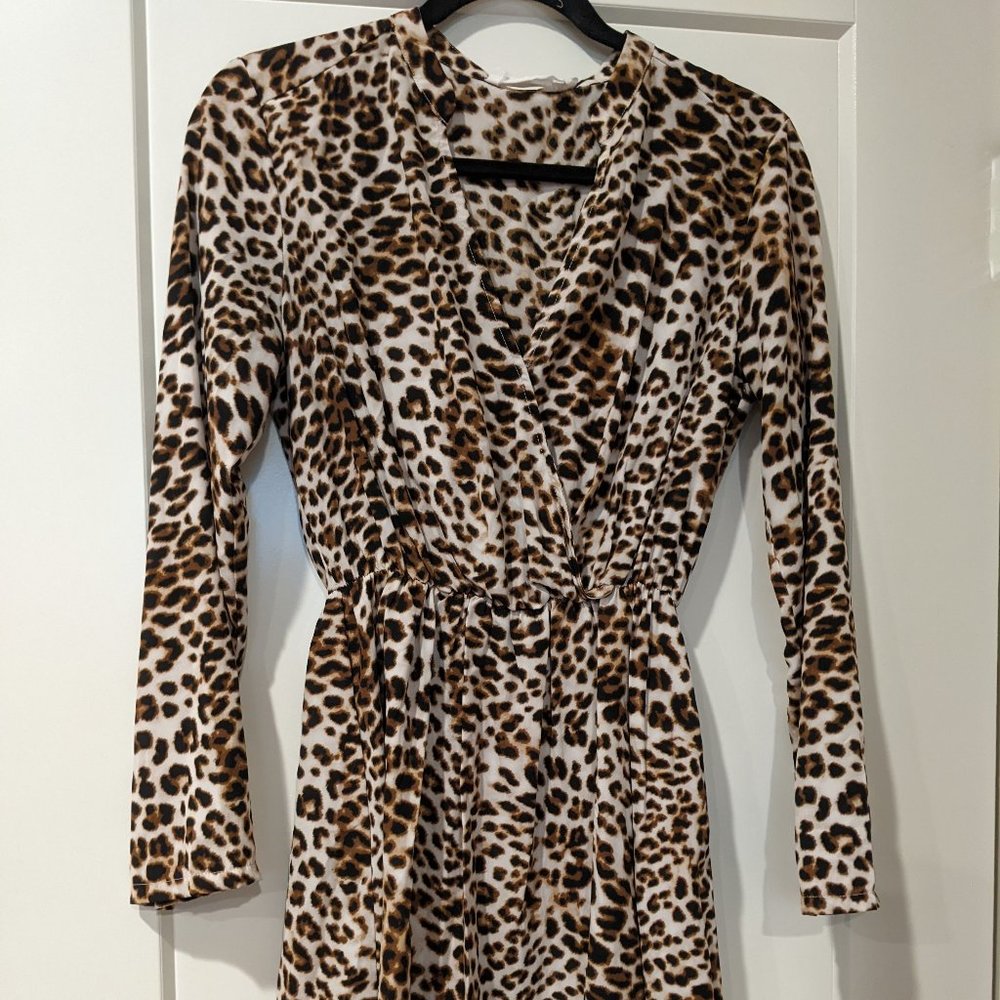 Leopard V-Neck Dress